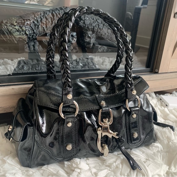 Francesco Biasia Handbag Patent Cowhide Leather - Picture 1 of 9